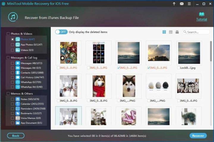 Recover Data with MiniTool Mobile Recovery for iOS