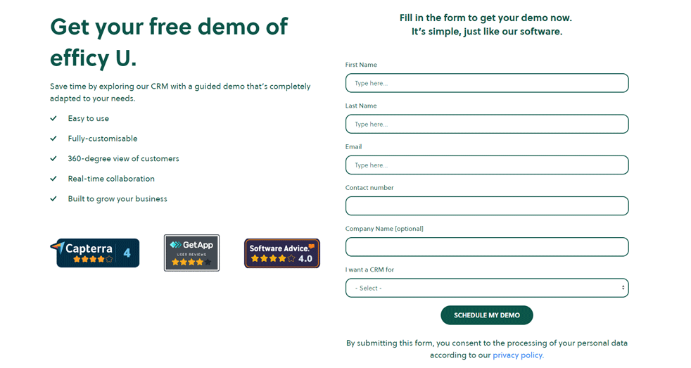 Example of a demo form